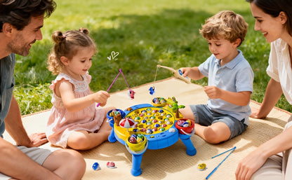 Magnetic Fishing Game for Kids 66 Pieces – Ocean Fishing Toy Set with Rods for Toddlers Ages 3 4 5 6, 1-8 Players, Birthday Gift for Boys & Girls