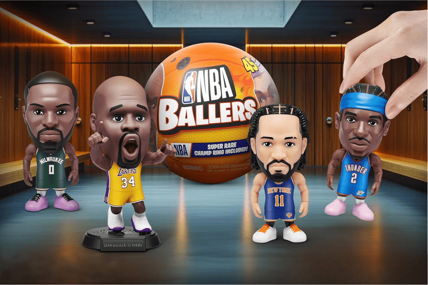 1 pc ZURU Surprise Ballers Series 1 & Series 2, Mystery Capsule Figurine Players Collectibles Toy, Surprise Unboxing Basketball Collectible Sports Toy for Boys, Adults and Collectors