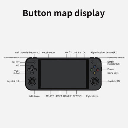 Handheld Game Console Anbernic RG552 Dual OS Android Linux 5.36-inch IPS RK3399 HDMI