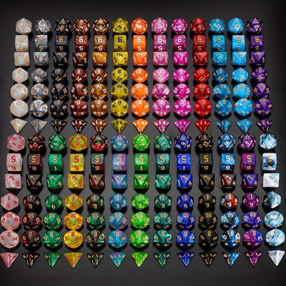 DND Dice Set 182pcs 26 Colors – Complete Polyhedral Dice with Flannel Bag D20 D12 D10 D8 D6 D4 for Dungeons and Dragons RPG MTG Tabletop Games Gift for Gamers