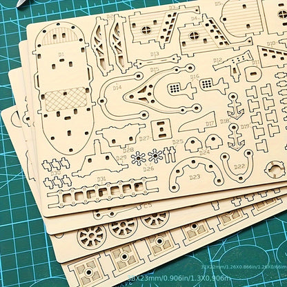 3D Wooden Puzzle Airship Model Kits for Adults Building Kit Brain Teaser Hand Craft Mechanical Christmas Gifts
