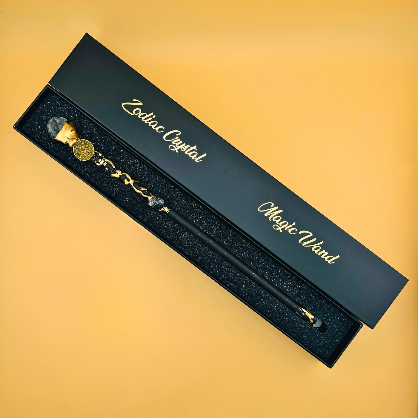 Handmade Zodiac Crystal Magic Wand With Exquisite Storage Box - Cosplay, Magic Props, Party Supplies, Home & Office Decor - Gift For Festival Celebrations Like Christmas, Halloween, Valentine'S Day, Easter And New Year, Perfect Present For Men & Women, DI