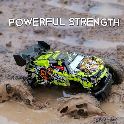 High-Speed RC Off-Road Car for Boys 2.4GHz Impact-Resistant Drop-Proof Remote Control Vehicle – Cool All-Terrain Toy Ages 3+ Christmas Birthday Gift (Green)