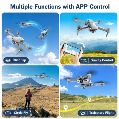 [HD Camera Drone] Tongli Upgraded Quadcopter Drone, Built-In HD Camera, Foldable Design, 3D Flips, USB-C Charging, Free Storage Bag Included, Beginner-Friendly, Aerial Photography Drone, Camera Drone For Vlogging, Outdoor Drone, Remote Control Drone