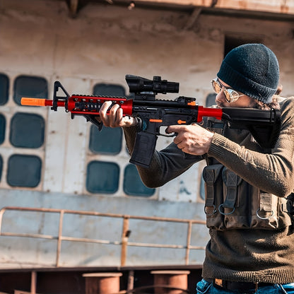 Outdoor Interactive Shooting Toy Gun, Portable Electric Gun Toy, Rechargeable Combat Toy, High-performance Cool Toy Gun, Rechargeable Splash Ball Toy, Suitable For Outdoor Activities, Shooting Games, Party Gifts. Christmas And New Year
