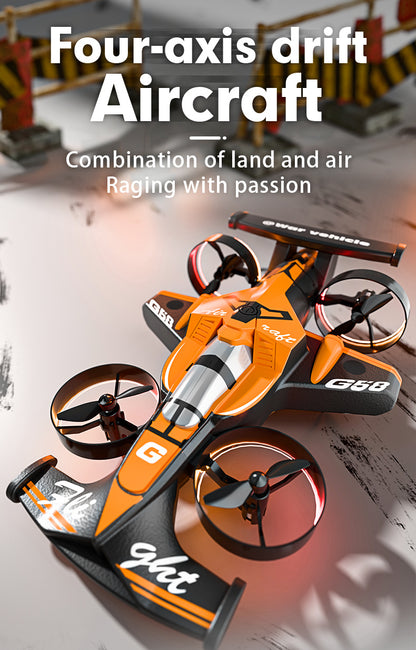 [Christmas Gift] Look Here! Mini Car And Drone Combo - a Dual-Mode, Multi-Functional Wonder Gift! One-Touch Takeoff, Stable Hovering, Racing Mode, Headless Mode, 360° Aerial Flips. The Perfect Christmas Gift, Fun Birthday Present!