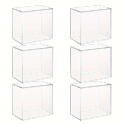 Acrylic Booster Box Display Case with Magnetic Lid – Thick 5mm Clear Protective Storage for Pokemon TCG Card Collectors, 3/4/6 Pack, 5.8"x3.5"x5.3"