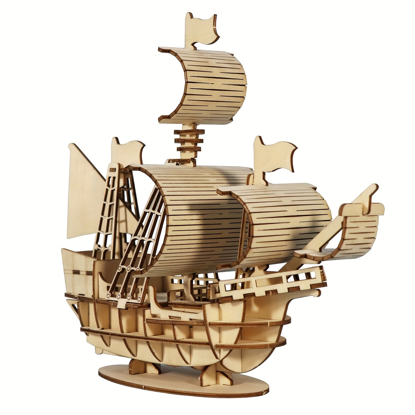 3D Wooden Puzzles Ocean Sailboat Model Kits Brainteaser Christmas/Birthday Gifts for Adults And Teens Handmade