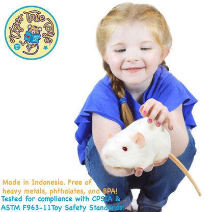 Wylie The White Rat - 7 Inch Stuffed Animal Plush - By Viahart