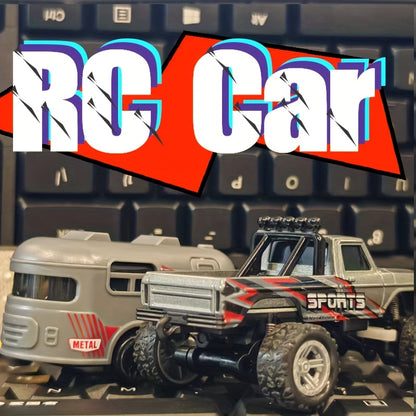 Remote-Controlled Car Toy with Alloy Body & Shock-Absorbing Chassis - Off-Road Vehicle Suitable for Boys, Outdoor/Indoor Racing, - ( Metal Frame) - Christmas/New Year Gift, Speed Races & Coordination Training