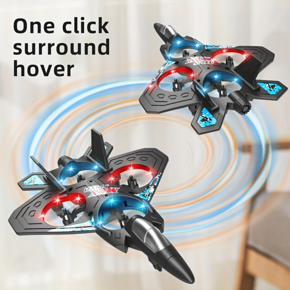 RC Drone for Kids & Beginners with Height Hold – Rechargeable Remote Control Airplane Indoor Outdoor Toy Gift for Boys Girls (Black/Blue/Red)