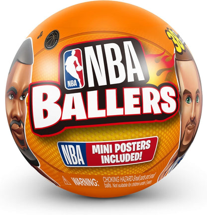1 pc ZURU Surprise Ballers Series 1 & Series 2, Mystery Capsule Figurine Players Collectibles Toy, Surprise Unboxing Basketball Collectible Sports Toy for Boys, Adults and Collectors