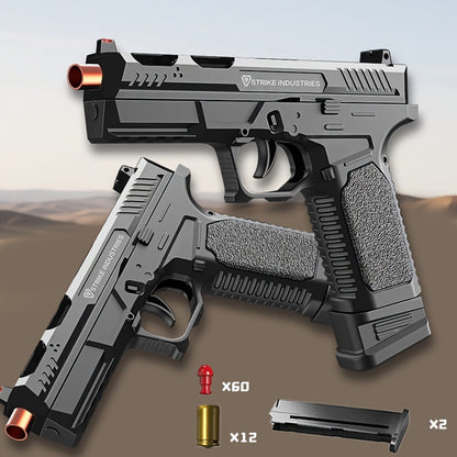 G17 Fully Automatic Rapid Continuous Soft Bullet Gun, with A Variety of Additions, Boys' Outdoor Play Favorites, Shooting Range Equipment | Realistic Pistol Model | Textured Grip Design