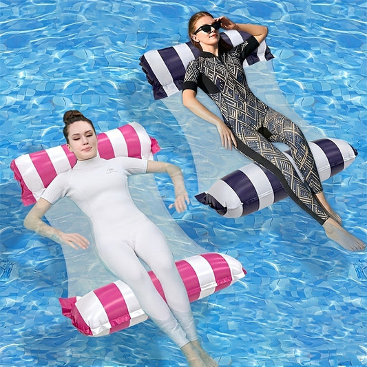 2/4/6 Pack Inflatable Pool Floats for Adults - Classic Striped Swimming Rings, Durable PVC Tube Floats for Pool, Lake And Beach - Summer Water Recreation, Leak-Resistant Design