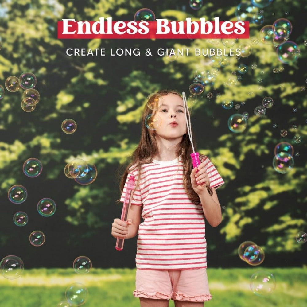 JOYIN 14.6" Big Bubble Wands for Kids, 1 Dozen Bubble Wand Bulk with Refill Solution for Summer Toy Party Favor, Outdoors Activity, Easter Basket Stuffers, Birthday Gift