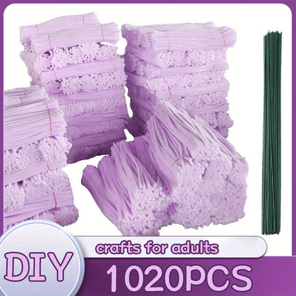 There Are 1020 Solid Color Twist Sticks with Patterned Rods Available in 20 Different Colors. They Feature Upgraded, Thicker Fuzzy Strips, with Ample Quantity Suitable for Various Projects, Crafts, And Are Ideal for Beginners.