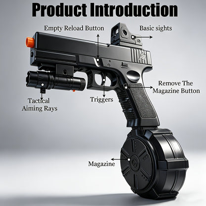 High-Power Electric Gel Blaster Auto Shooting Toy – Rechargeable, Long Battery Life, ABS Portable Build, Outdoor Indoor Team Battle Game for Ages 12+, Halloween Christmas Birthday Party Gift