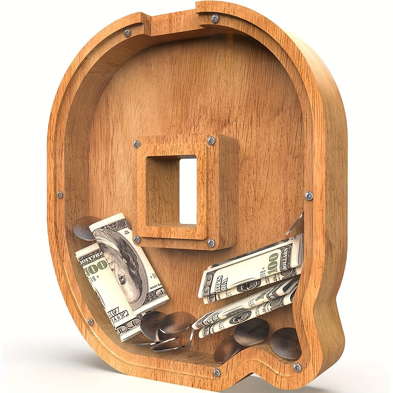 26 Wooden Letter Penny Bank, Penny Bank for Adults, Alphabet Money Bank, Safe & Durable Savings Box Coin Bank Birthday Gift
