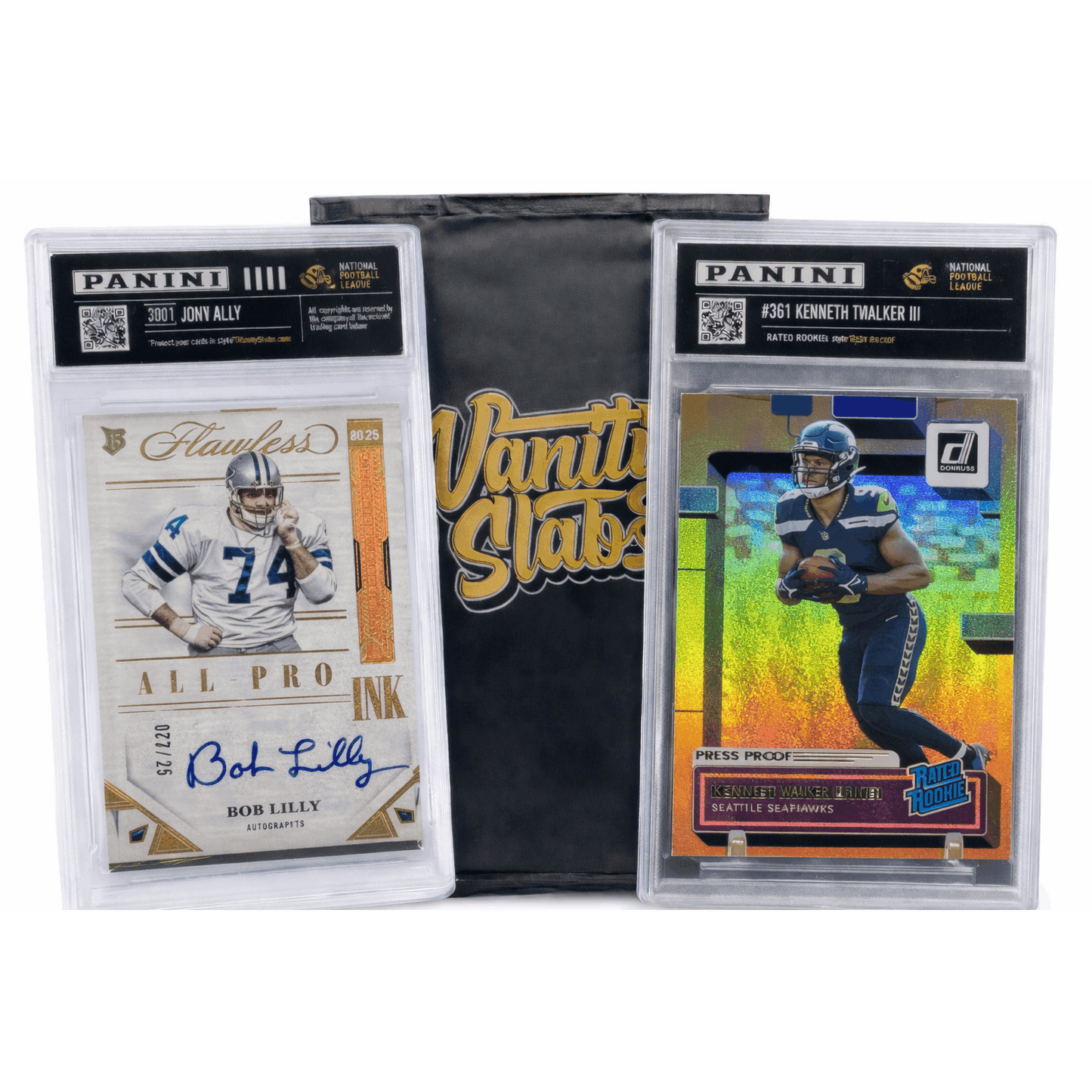 Panini Football Mystery Hit Slab – Slabbed Football Card in Premium Display Case | Rookies, Stars, Autographs or Inserts Guaranteed! | Perfect Gift for Kids & Collectors