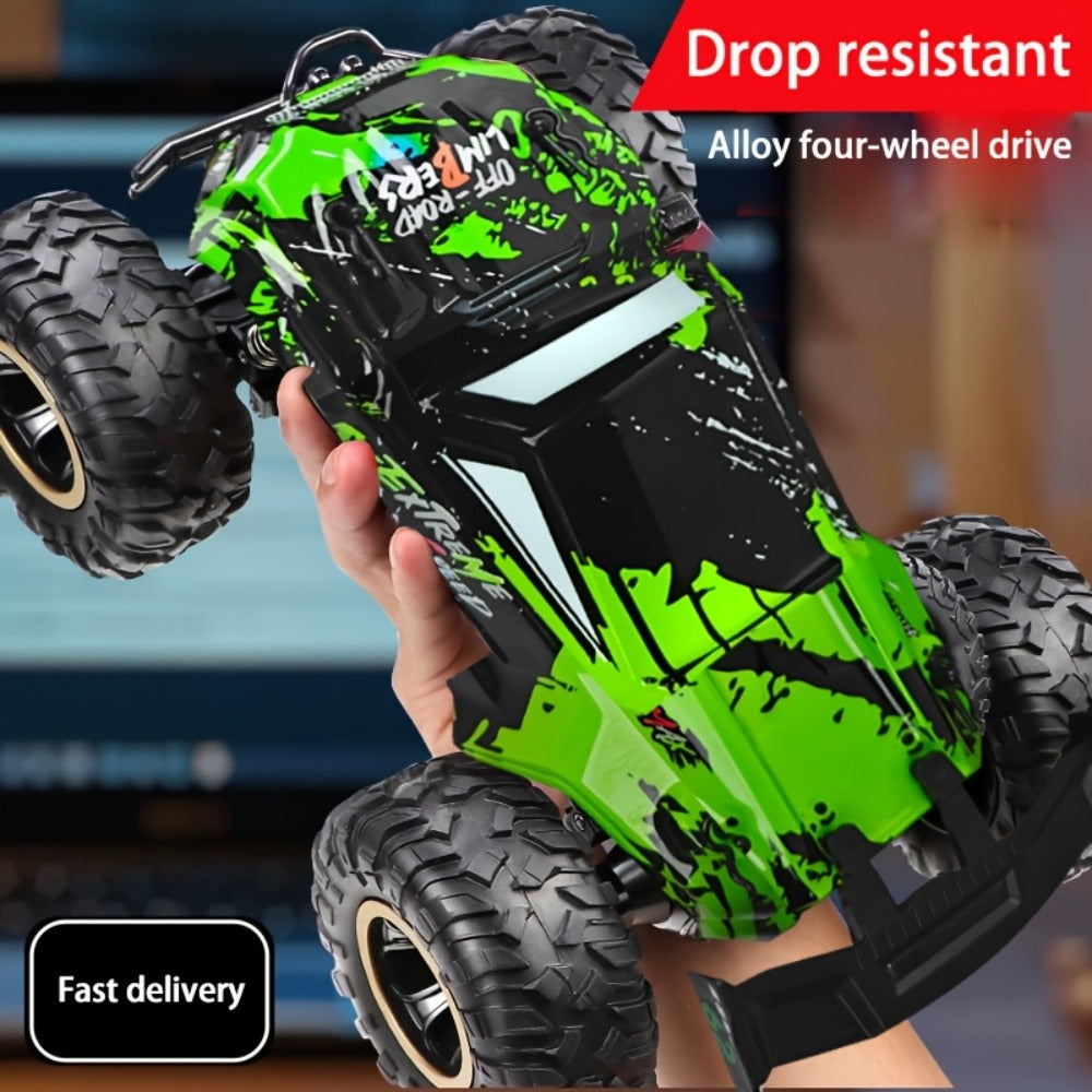 Dual Shell RC Off-Road Truck Ultra Large All-Terrain Remote Control Car with Full Proportional Drift, Extreme Grip & High Speed – Powerful 4WD Monster Truck Toy, Birthday Christmas Gift