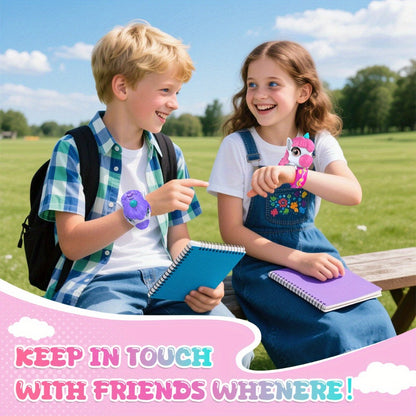 2Packs Unicorn Walkie Talkies for Kids - Luminous Function, Gift for Kids 2 Way Radios Toys for Boys And Girls Ages 3-12 - Long Range - Outdoor Adventure, Camping, Hiking Gifts Birthday Back to School Halloween Christmas Gifts (Pink/Purple)