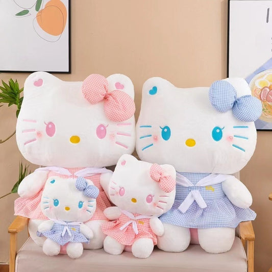 Sanrio Hello Kitty Dress-Up KT Cat Oversized 13.78inch Plush Stuffed Toy Home Decor Soft Comfortable Relax Doll Dolls Gift for Girls Birthday Present