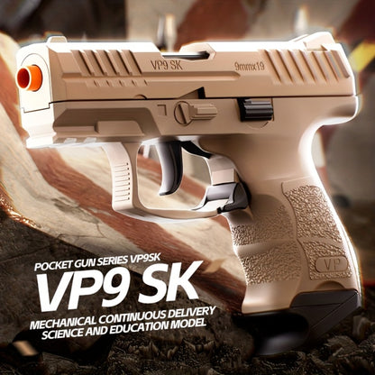 VP9 Soft Bullet Toy Gun Pistol with Shell Ejecting System – Upgraded Semi-Auto Foam Blaster for Boys, Outdoor Shooting Game, Birthday Gift for Kids Ages 6+