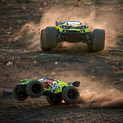 High-Speed RC Off-Road Car for Boys 2.4GHz Impact-Resistant Drop-Proof Remote Control Vehicle – Cool All-Terrain Toy Ages 3+ Christmas Birthday Gift (Green)