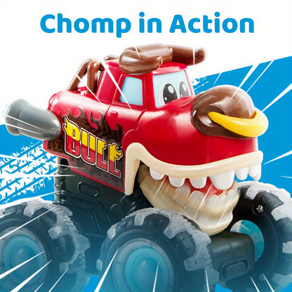 3 Packs Monster Truck Toy for Kids, Motion Activated Light-Up Cars for Toddlers - Monster Glow Rover LED Lightning Wheels, Press And Go Dinosaur Trucks, Baby Toy Present, Perfect Easter Birthday Gifts for Boys And Girls Age 708.66inch+