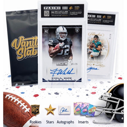Panini Football Mystery Single Hit Slab | Football Card in Display Case | Inside is a Rookie, Star, Autograph or Insert Guaranteed! | Perfect Gift for Kids & Collectors of All Ages