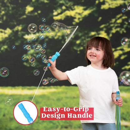 JOYIN 14.6" Big Bubble Wands for Kids, 1 Dozen Bubble Wand Bulk with Refill Solution for Summer Toy Party Favor, Outdoors Activity, Easter Basket Stuffers, Birthday Gift