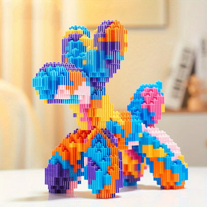 Creative Balloon Dog Building Blocks Set - Interlocking Building Blocks, Home Decor, Great for Holiday Gifts