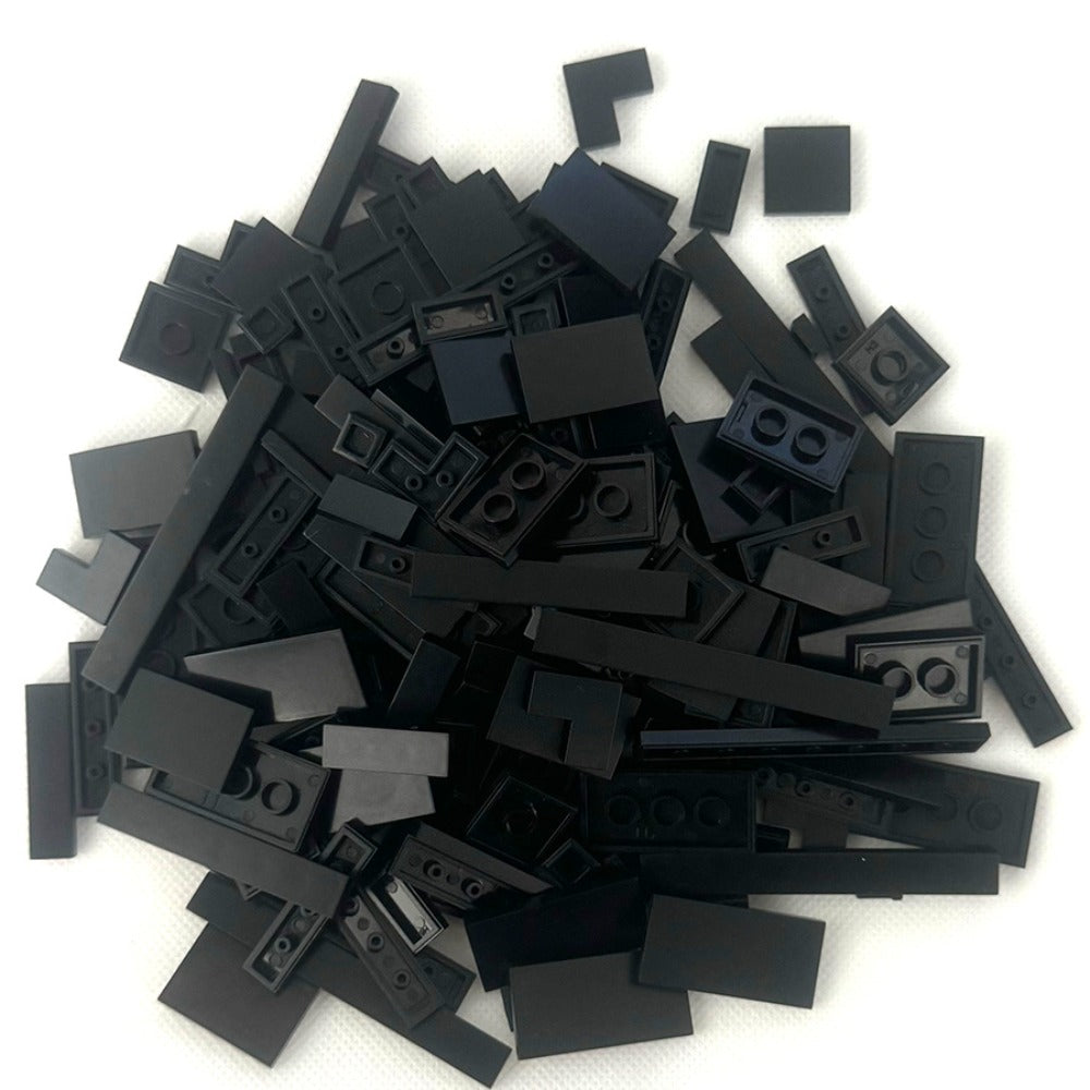 Bulk Flat Tile Building Blocks 150 Pcs – Smooth Thin Plate Bricks 1x1 1x2 1x6 Dots Mixed Particle Set, LEGO-Compatible Bulk Bricks for Kids & MOC Builders, DIY Creative Building Accessory
