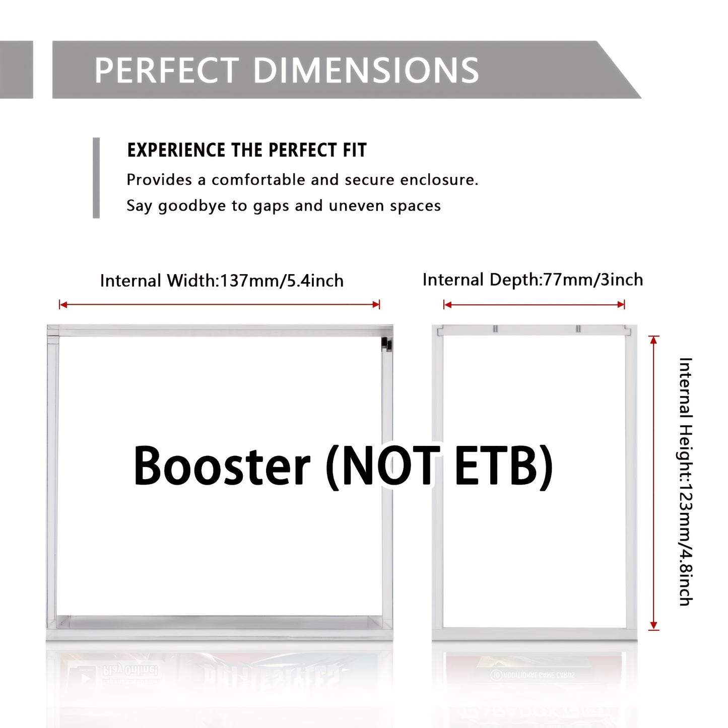 3/4/6pcs Magnetic Booster Box Acrylic Display Case 5.8"Lx3.5"Dx5.3"H (NOT For ETB) Thick Protective Acrylic Case Storage Box For Card Collector