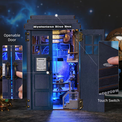 Magic Box Book Nook Kit DIY – 3D Wooden Miniature Dollhouse Bookshelf Insert, Mysterious Fantasy Scene Craft for Adults & Teens, Unique Bookend Home Decor, Valentine's Day Halloween Christmas Birthday Gift