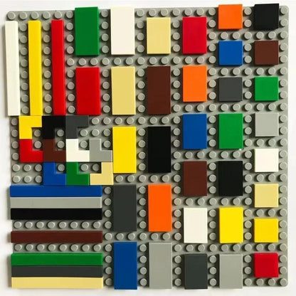 Bulk Flat Tile Building Blocks 150 Pcs – Smooth Thin Plate Bricks 1x1 1x2 1x6 Dots Mixed Particle Set, LEGO-Compatible Bulk Bricks for Kids & MOC Builders, DIY Creative Building Accessory