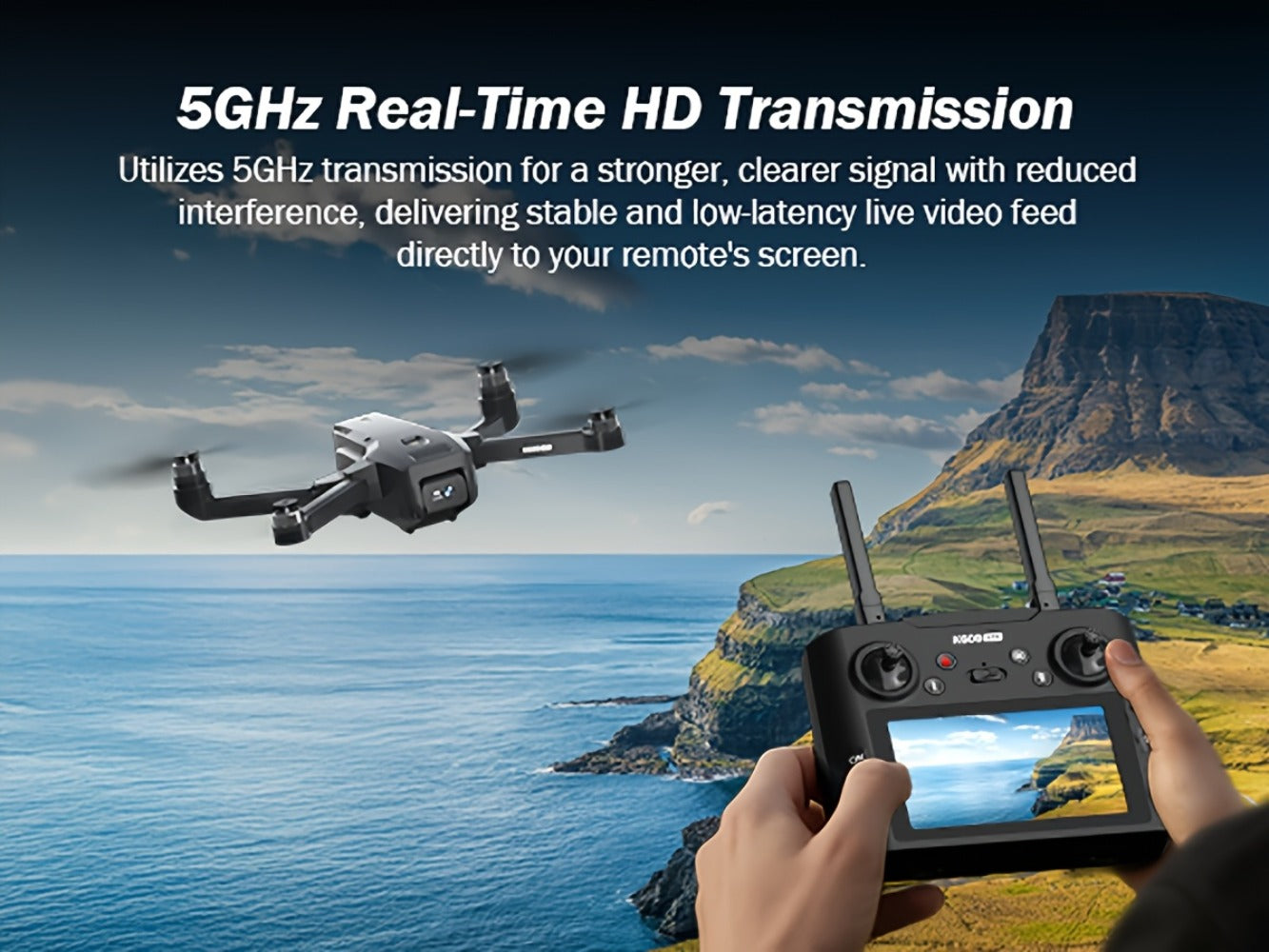 GPS Follow Me Drone Under 250g with 4.5 Inch LCD Screen – Camera Drone for Adults Beginners, Auto Return, Gesture Flight, Brushless Motor, Altitude Hold, 3 Speeds, Supports 32G SD Card