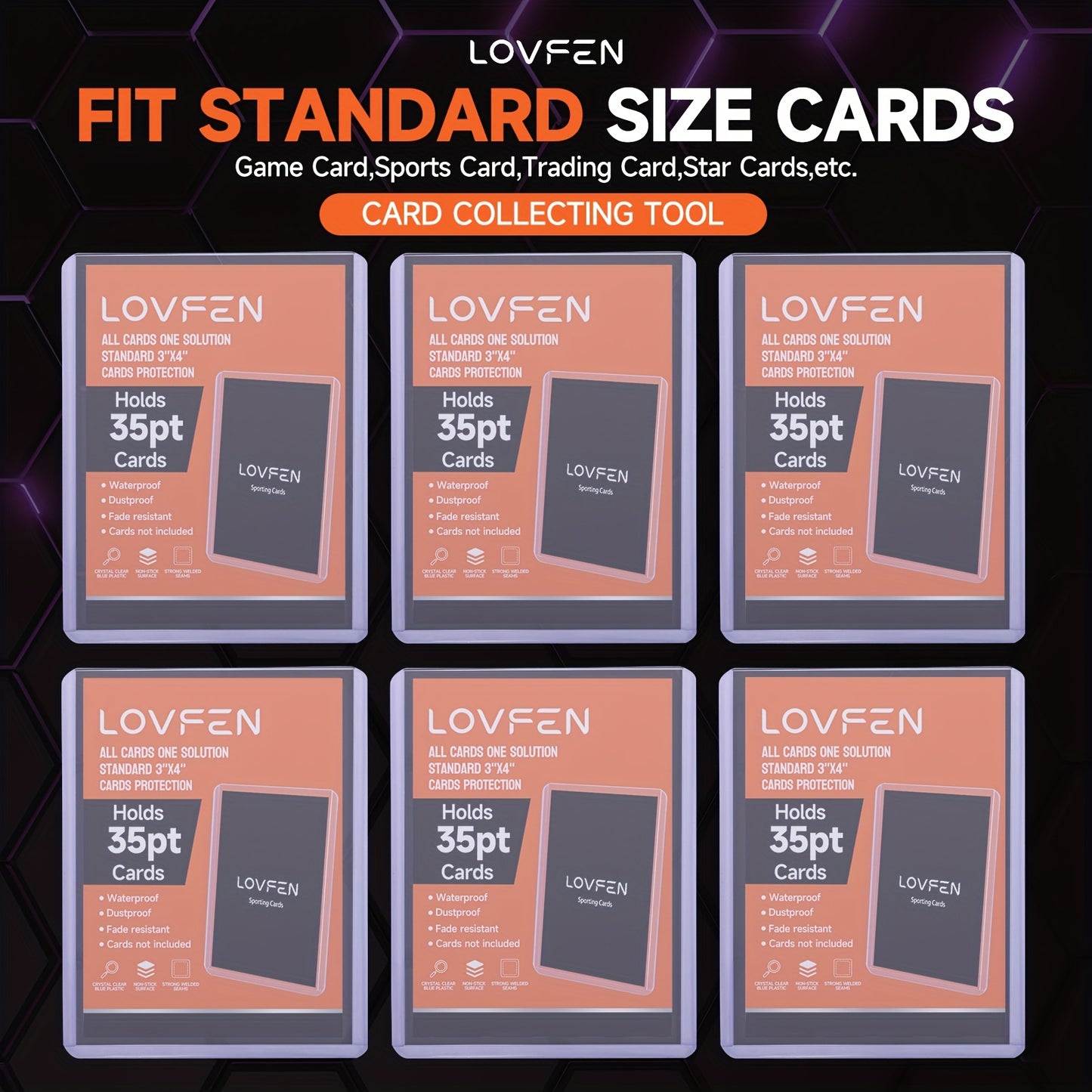 LOVFEN 400CT Top Loads Card Sleeves for Cards, 3" X 4" Baseball Card Protectors, Trading Card Sleeves Hard Plastic Fit for Baseball, Football Cards (200 Top Loads And 200 Soft Sleeves) Easter Gift