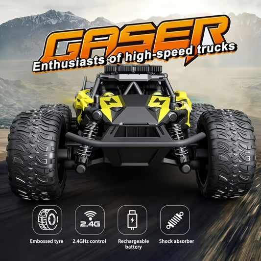 All-Terrain Toy Vehicle, 2.4Ghz Remote Control, Sturdy Alloy Construction, Safe Design for Kids And Adults, a Fun Gift for Boys, High-Speed Remote Car, Available in Red And Yellow