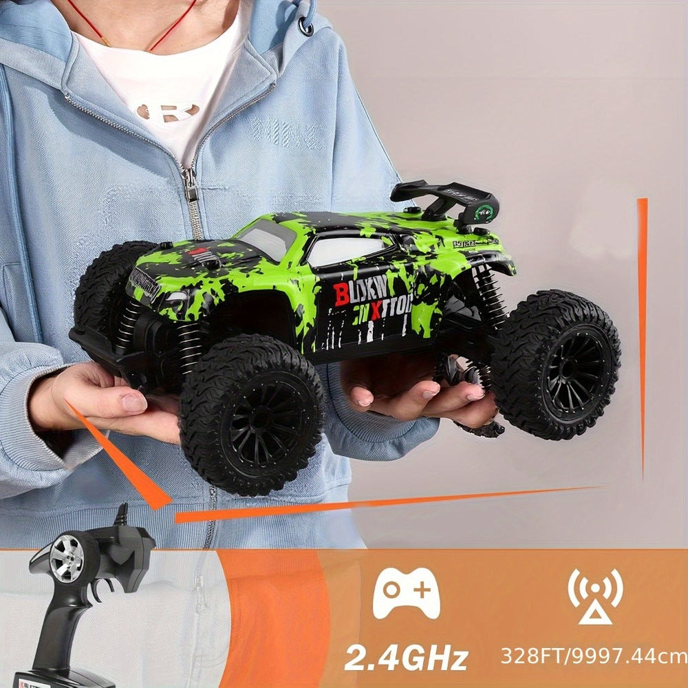 Dual Drive RC Off-Road Car for Kids 2.4GHz All-Terrain Remote Control Truck with Anti-Slip Tires – Sturdy Durable Design Boys Gift Ages 3+ Birthday Easter Christmas