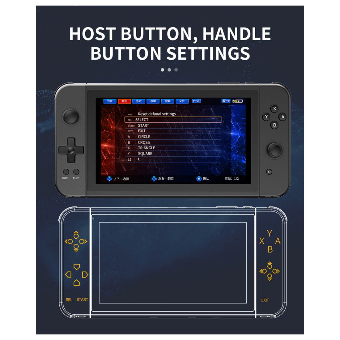 Handheld Game Console Powkiddy X70 – 7" IPS Large Screen Retro Emulator HDMI