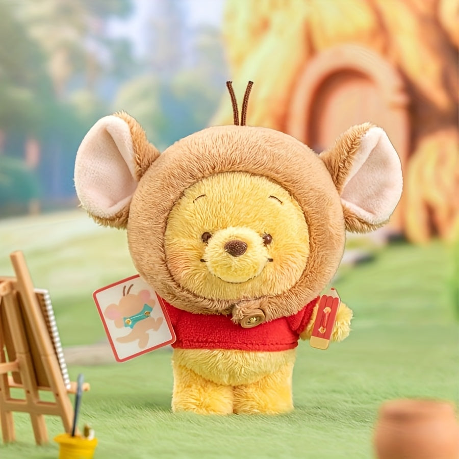 Random 1pc MINISO Disney Winnie The Pooh & Friends Series Figure Ornament. Contains Collectible Figures Of Winnie The Pooh, Tigger, Eeyore, Kanga And Roo with Classic Styled Outfits. Adorable Dolls, Ideal Gifts for All Occasions.
