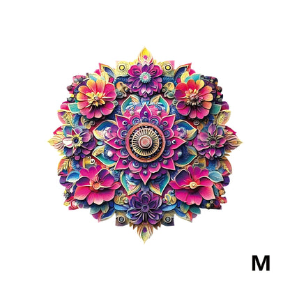 Mandala Wooden Puzzle, Exquisite Boxed Wooden Puzzle, Unique Irregular Shaped Animal Puzzle, Perfect Birthday And Christmas Gift, Active Brain Exercises Focus, Decorative Art Painting