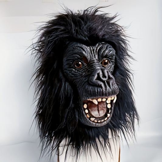 Big Elephant Monkey Latex Mask - Realistic Black & White Design, Comfortable & Durable for Halloween Costume Parties, Cosplay, Birthday Gift, Costume Accessory|Playful Design|Durable Mask