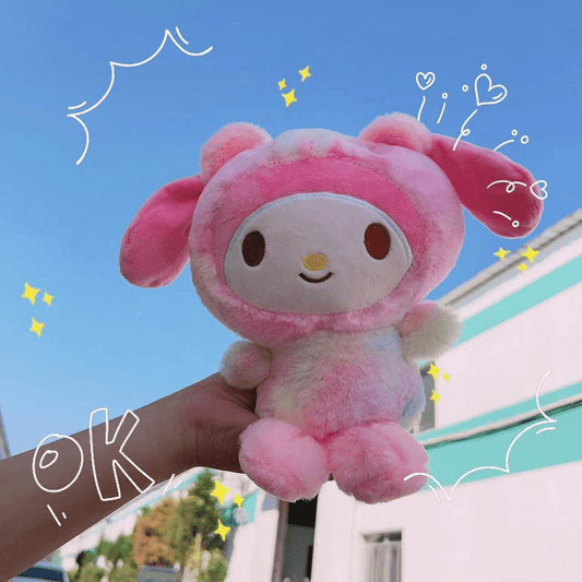 1pc Sanrio Hello Kitty, Kuromi, Melody, Cinnamoroll Cute Cartoon Delicate Girly Plush Stuffed Doll Stress-Relieving Toy, Birthday And Festival Gift