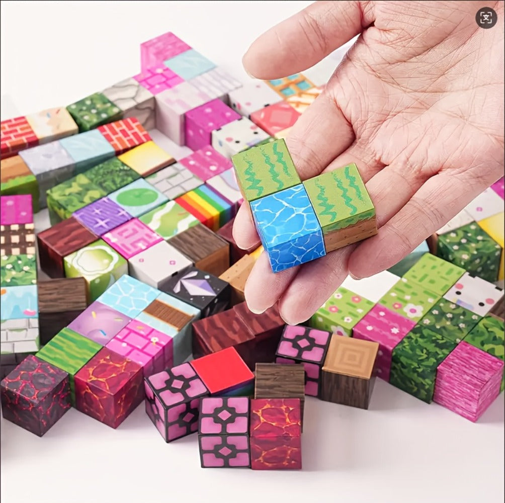 Magnetic Building Blocks Set 130PCS with Magnetic Base – STEM Toys for Kids Ages 3-6 Interlocking Construction Bricks Large Small Blocks Educational Gift for Boys Girls