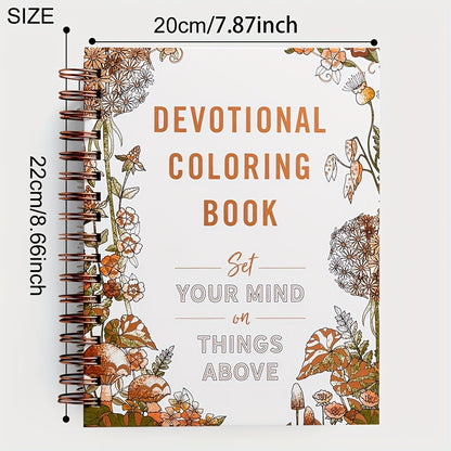 1 Devotional Coloring Book - Focus Your Mind on Higher Things Above | Creative Escape Adult Coloring Book with Exquisite Illustrations, Guided Meditation | Relaxation & Self-Expression | Depressurize