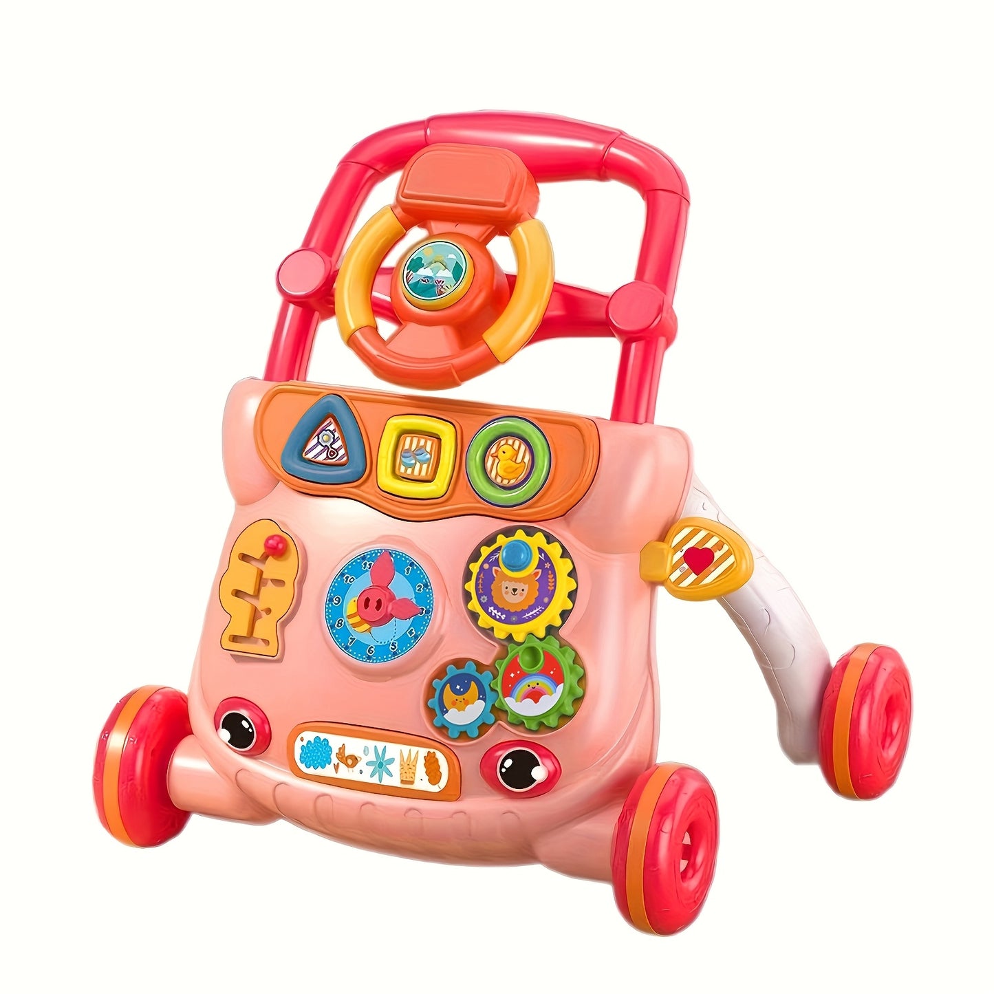 Baby Walker Toy with Music & Anti-Rollover Safety - Multi-Function Toddler Learning Toy for Early Walking Development, Educational Baby Gear, Engaging Activity Center, Sturdy Push Handle