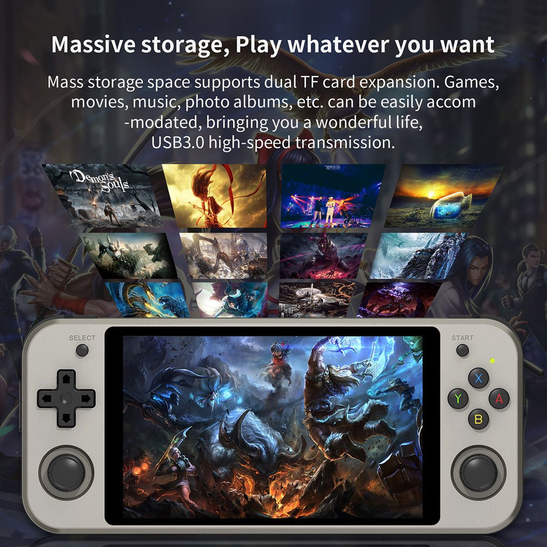 Handheld Game Console Anbernic RG552 Dual OS Android Linux 5.36-inch IPS RK3399 HDMI