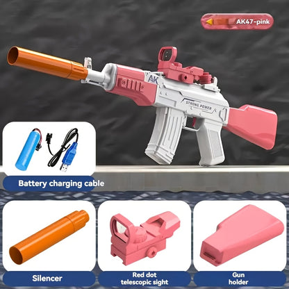 2025 Popular Automatic Electric Water Gun High-capacity Sprayer with Ultra Long Shooting Range, Suitable for Swimming Pool Accessories for Adults And Children, Outdoor Entertainment